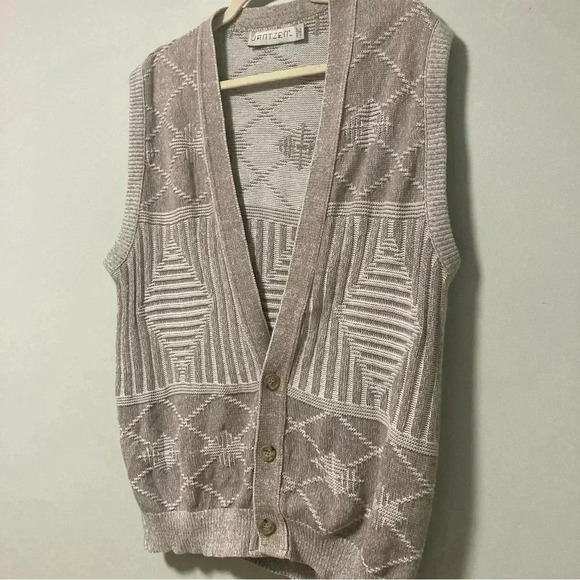 Jantzen vintage  made in USA cotton cardigan vest - Picture 3 of 4